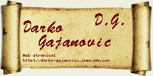 Darko Gajanović vizit kartica